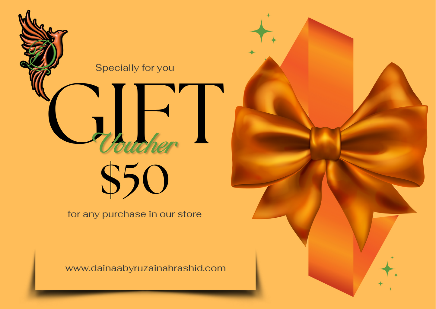 Dainaabyruzainahrashid's Digital Gift Vouchers