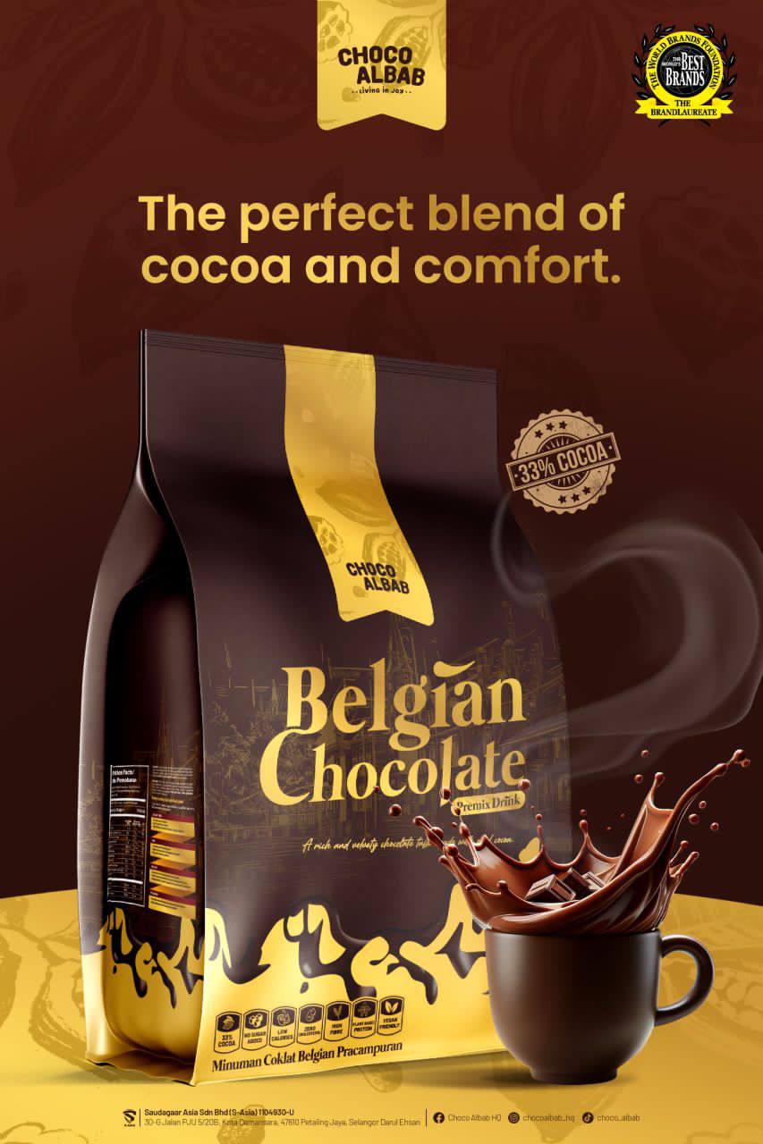 ChocoAlbab - Belgian Chocolate Premix Drink (30gm/20sachets/pkt)